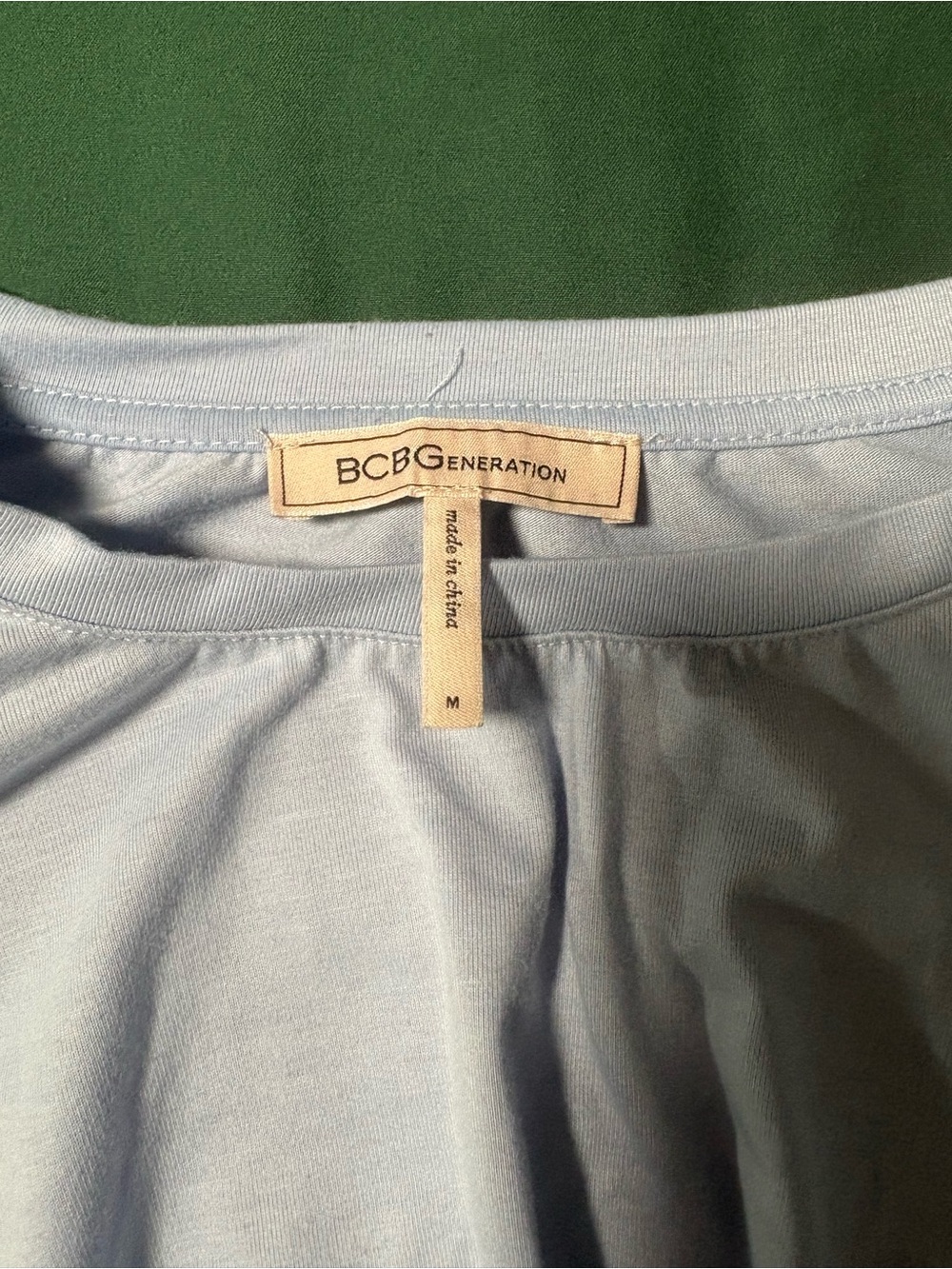 BCBGeneration Light Blue Ruched Side Tank - Picture 2 of 3